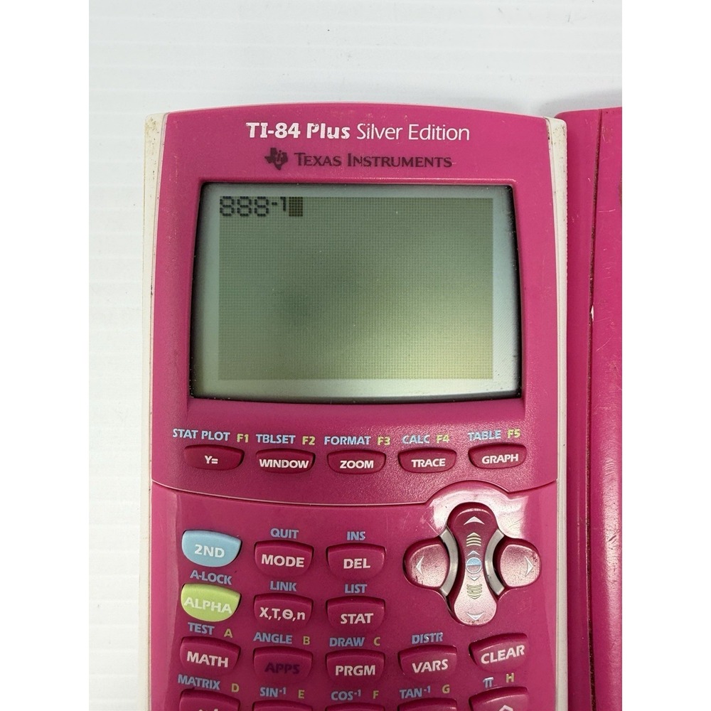 Texas Instruments TI-84 Plus Silver Edition Graphing Calculator - Pink - Tested - Picture 2 of 5